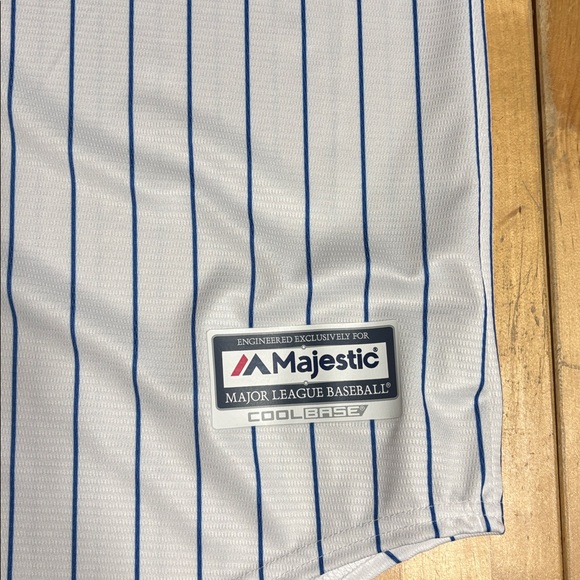 NWT Majestic Coolbase Chicago Cubs Pinstripe Jersey - Picture 2 of 10